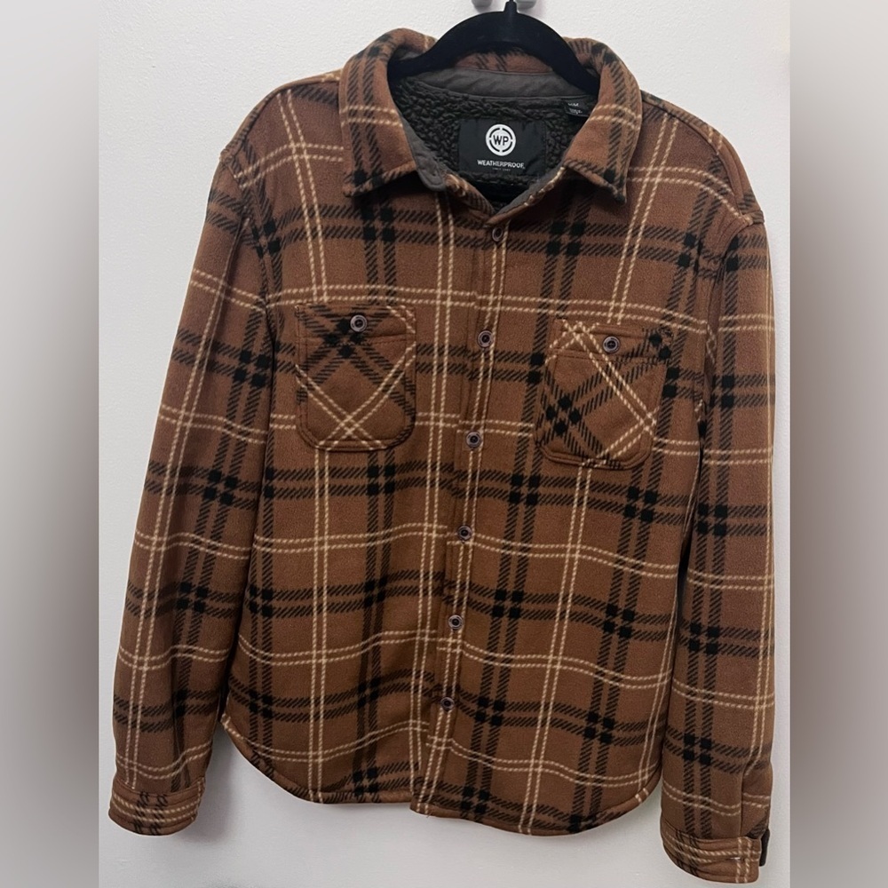 Brown Flannel Outerwear by Waterproof